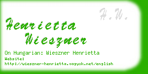 henrietta wieszner business card